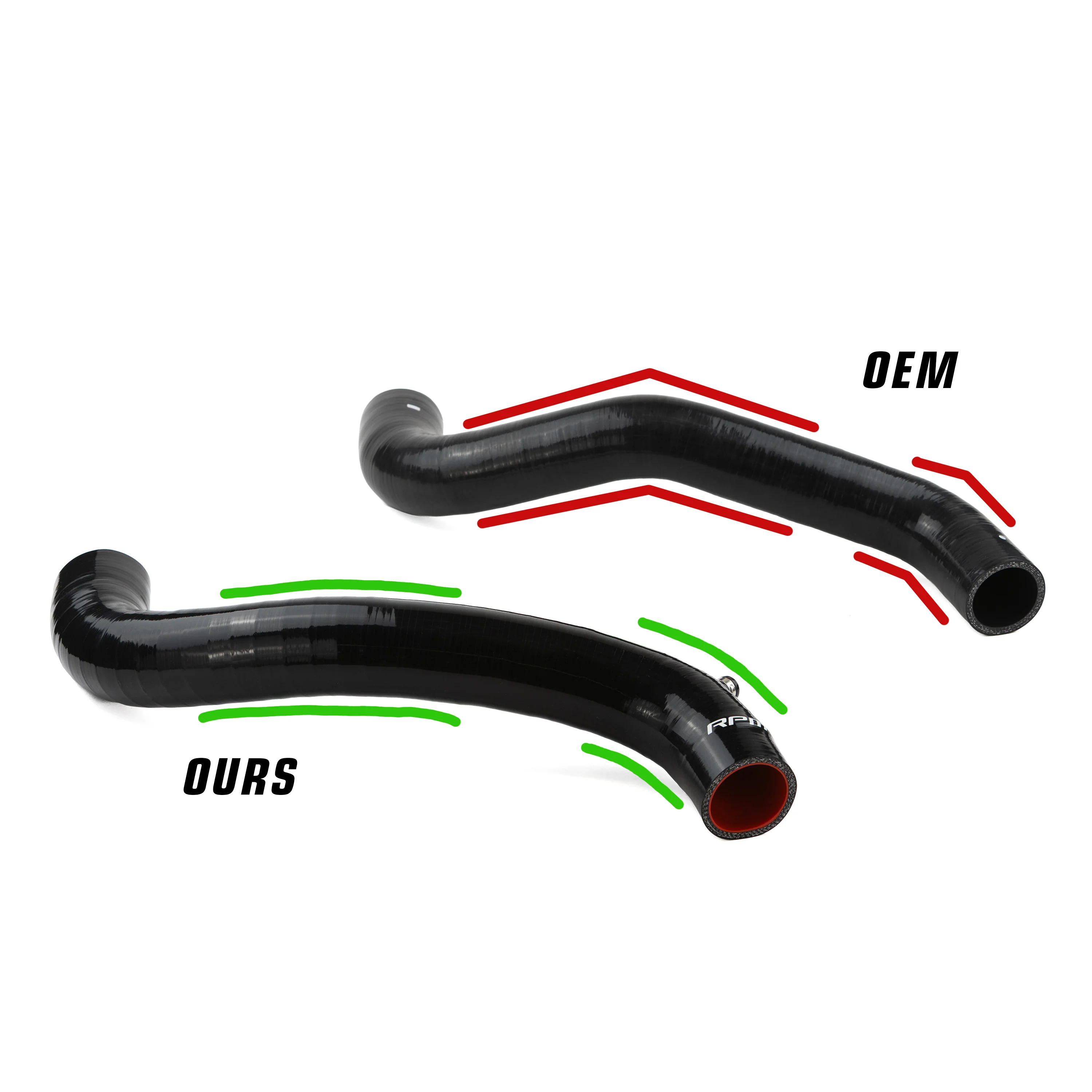 RPM Kawasaki H2 Teryx 5-Ply, Wire Reinforced, Port Matched Silicone Charge Tubes - Image 9
